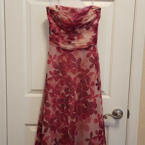 BCBG pink floral cocktail dress